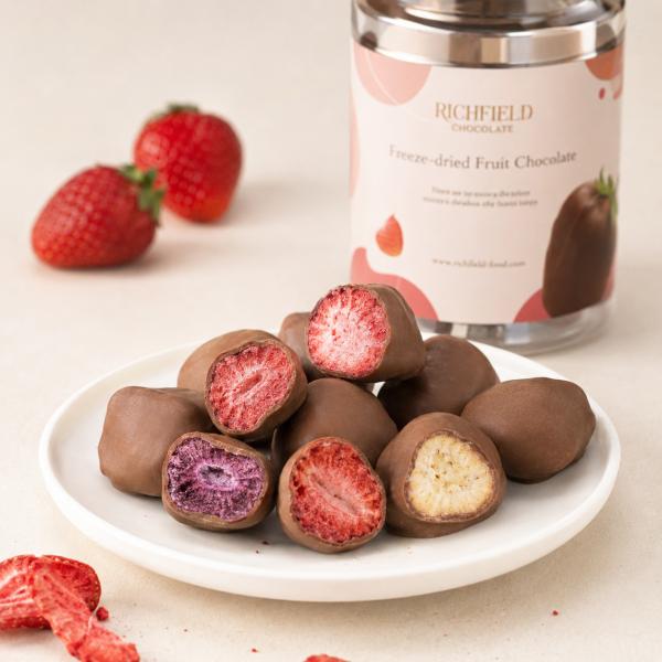 Freeze-dried fruit chocolate